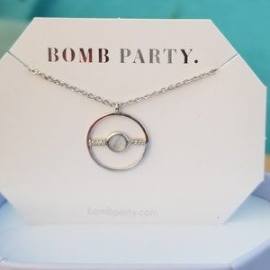 Quartz Necklace  Blue Ring Bomb Party